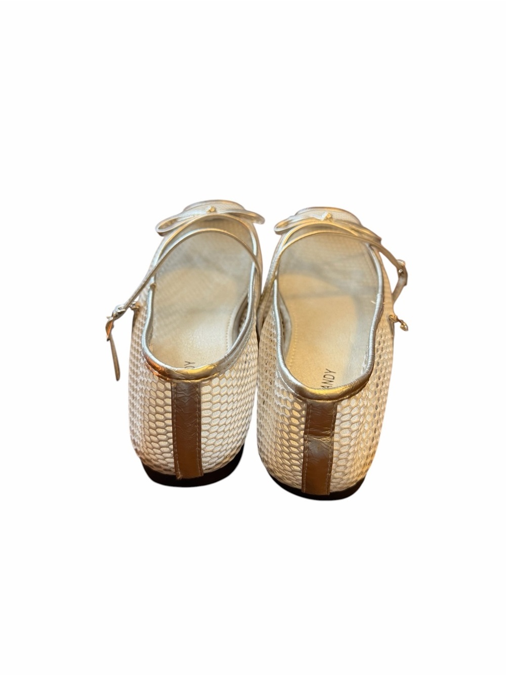 Women's Silver Mary Jane Ballet Flats - Lightweight Breathable Style - Picture 6 of 7